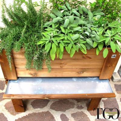 Accesorios. Bandeja metálica para jardinera elevada y a ras de suelo GardenBox pequeña 82 x 44 cm detalle 1640