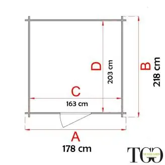 Cobertizo de herramientas de madera Gabby con puerta con ventana simple 178x218 cm