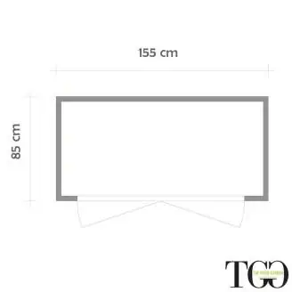 Caseta de Herramientas de Madera Berto Adosada con Doble Puerta 155x85 cm