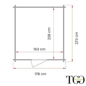 Cobertizo de palets de madera Fidan con puerta doble 178x273 cm