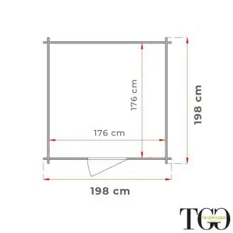 Cobertizos de madera - Cobertizo de madera 2x2 para herramientas