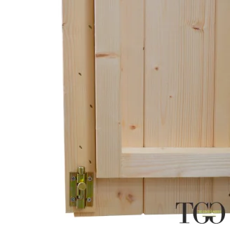 Cobertizo de palets de madera Fidan con puerta doble 178x273 cm