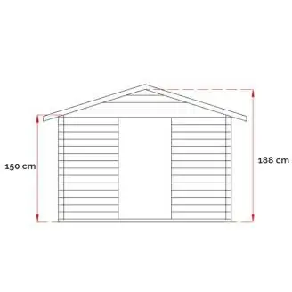 Casas de Madera - Franco 178X218 cm Casa de Madera para Jardín...