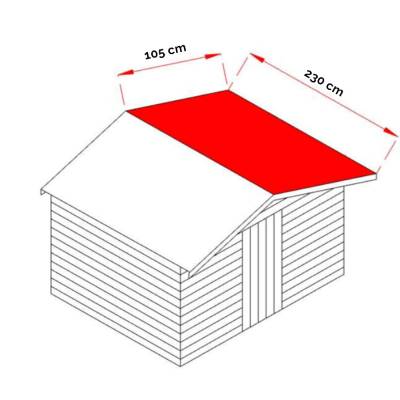 Casita de jardín de madera Franco 178X218 cm Caseta tipo box con puerta ciega simple - SUELO EXCLUIDO