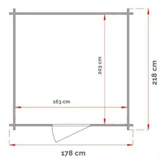 Casas de Madera - Franco 178X218 cm Casa de Madera para Jardín...