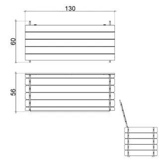 Baúl Baúl de madera para exterior Giove 130X60X54H CM