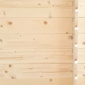 Caseta de madera 1,5x1 m adosada para herramientas con puerta de una sola ventana