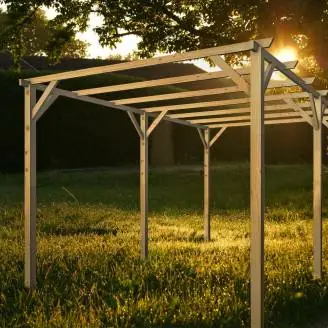 Pérgola de Madera 3x5 para Exterior y Jardín en Pino Macizo impregnado en autoclave Pérgola 300x500 cm