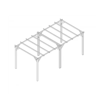 Pérgolas y Cenadores - Pérgola de Madera 3x6 para Exterior y Jardín en Pi...