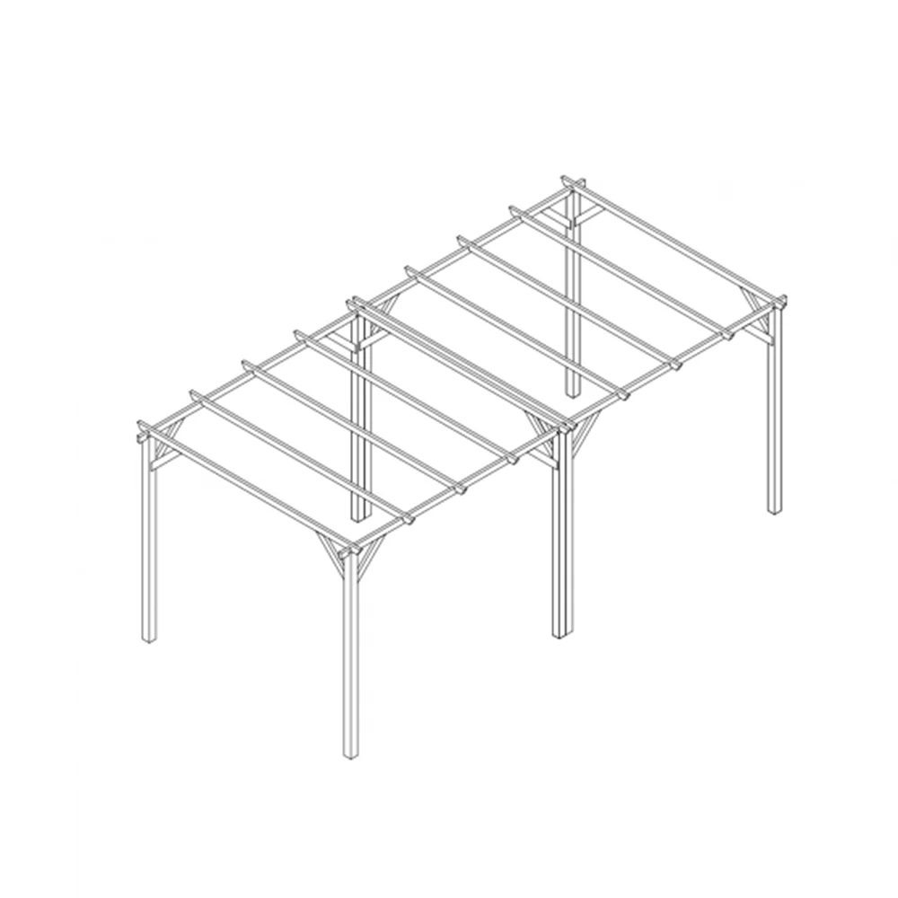 Pérgolas y Cenadores - Pérgola de Madera 3x6 para Exterior y Jardín en Pi...