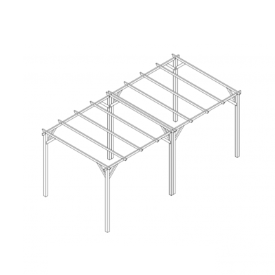 Pérgolas y Cenadores - Pérgola de Madera 3x6 para Exterior y Jardín en Pi...