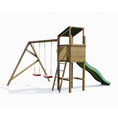 Parque infantil de madera esterilizada en autoclave Playland Swing TGG Play