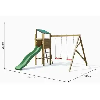 Parque infantil de madera esterilizada en autoclave Playland Swing TGG Play