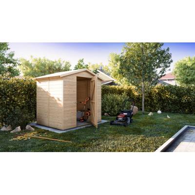 Casita de jardín de madera Lady 2x1,7 cm personalizable espesor 19mm