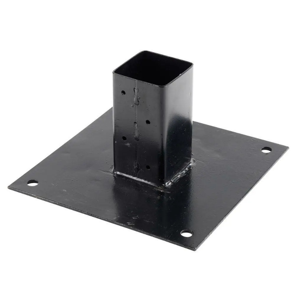 Soporte para poste de 6x6cm en acero negro