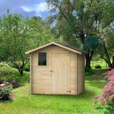 Caseta de jardín de madera Liana 198x130cm para herramientas con una sola puerta y ventana