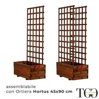 Barbacoa de madera para exterior Hortus color castaño 90 x 90 cm