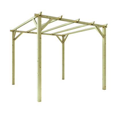 Pérgola de Madera 3x3 para Exteriores y Jardines en Pino Macizo Impregnado en Autoclave