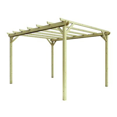 Pérgola de Madera 3x4 para Exteriores y Jardines en madera de conífera impregnada en autoclave