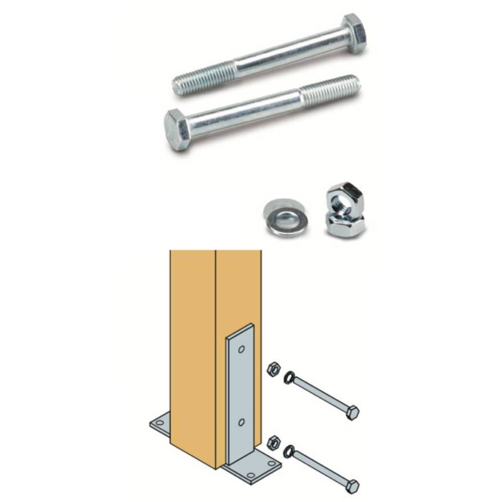 Kit 2 bulloni 10x90 con dado e rondelle