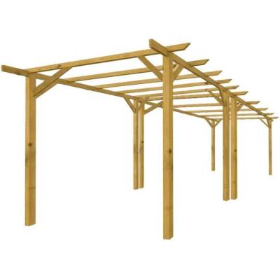 Pérgolas y Cenadores - Pérgola de Madera 3x6 para Exterior y Jardín en Pi...