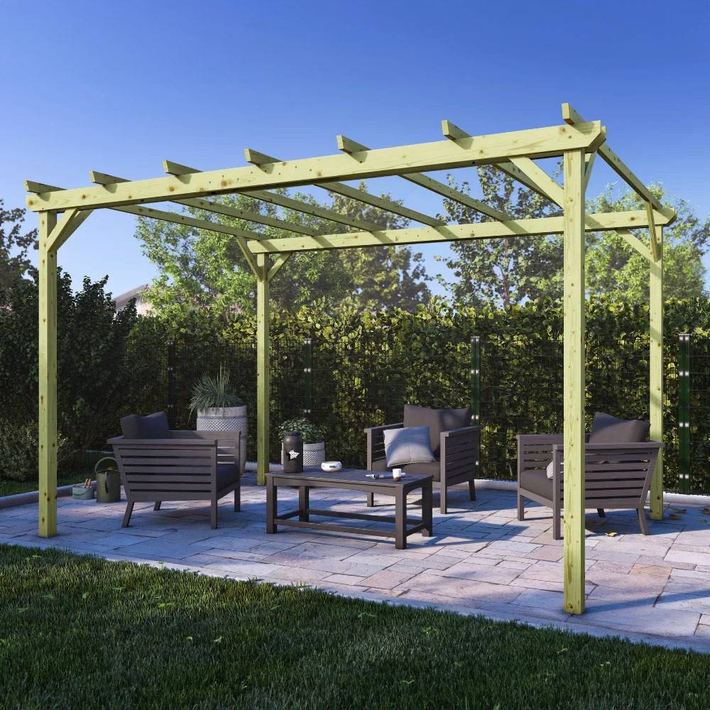 Pérgolas y cenadores - Pérgola de madera 3x4 para exteriores y jardines